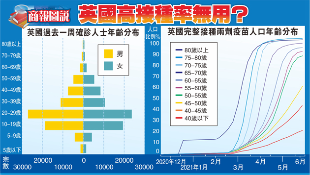 【商報圖說】英國高接種率無用？