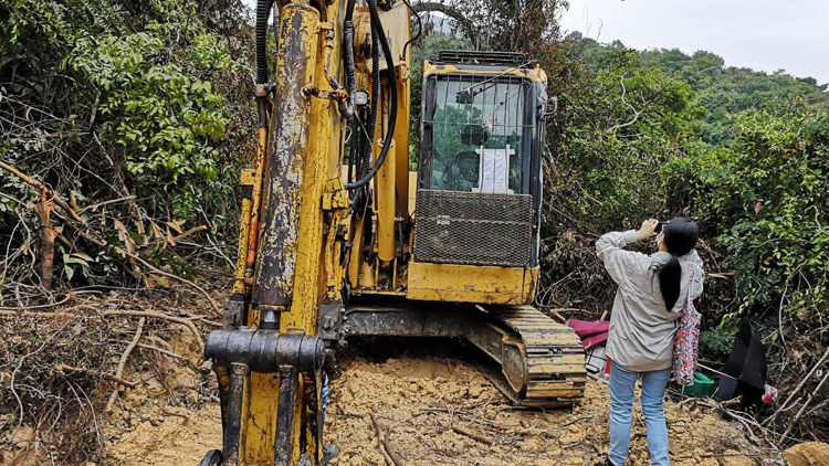 疑遭非法開山路 禾坑村冀當局制止