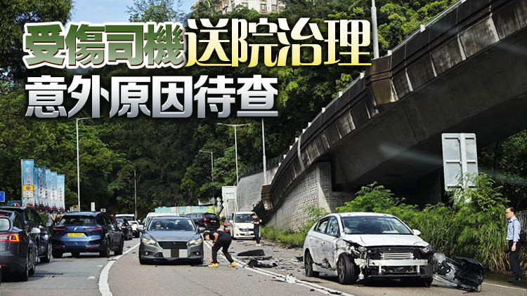 大埔公路6車相撞 1私家車司機受傷 往大圍方向部分行車線封閉