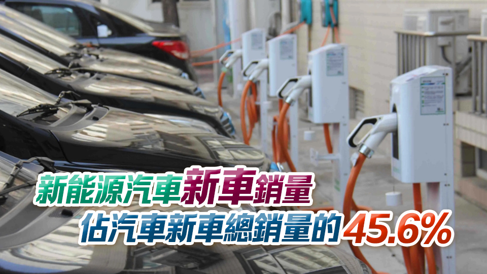 中汽協：中國11月份新能源汽車銷量同比增長47.4%