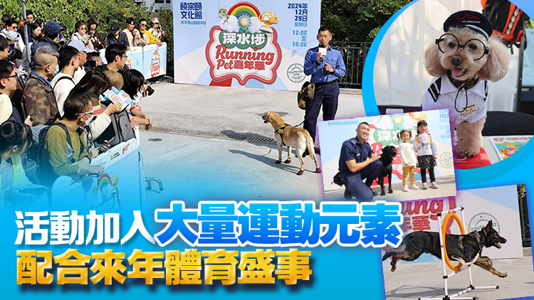 多圖丨深水埗Running Pet嘉年華29日舉行 四大紀律部隊工作犬訓練示範 