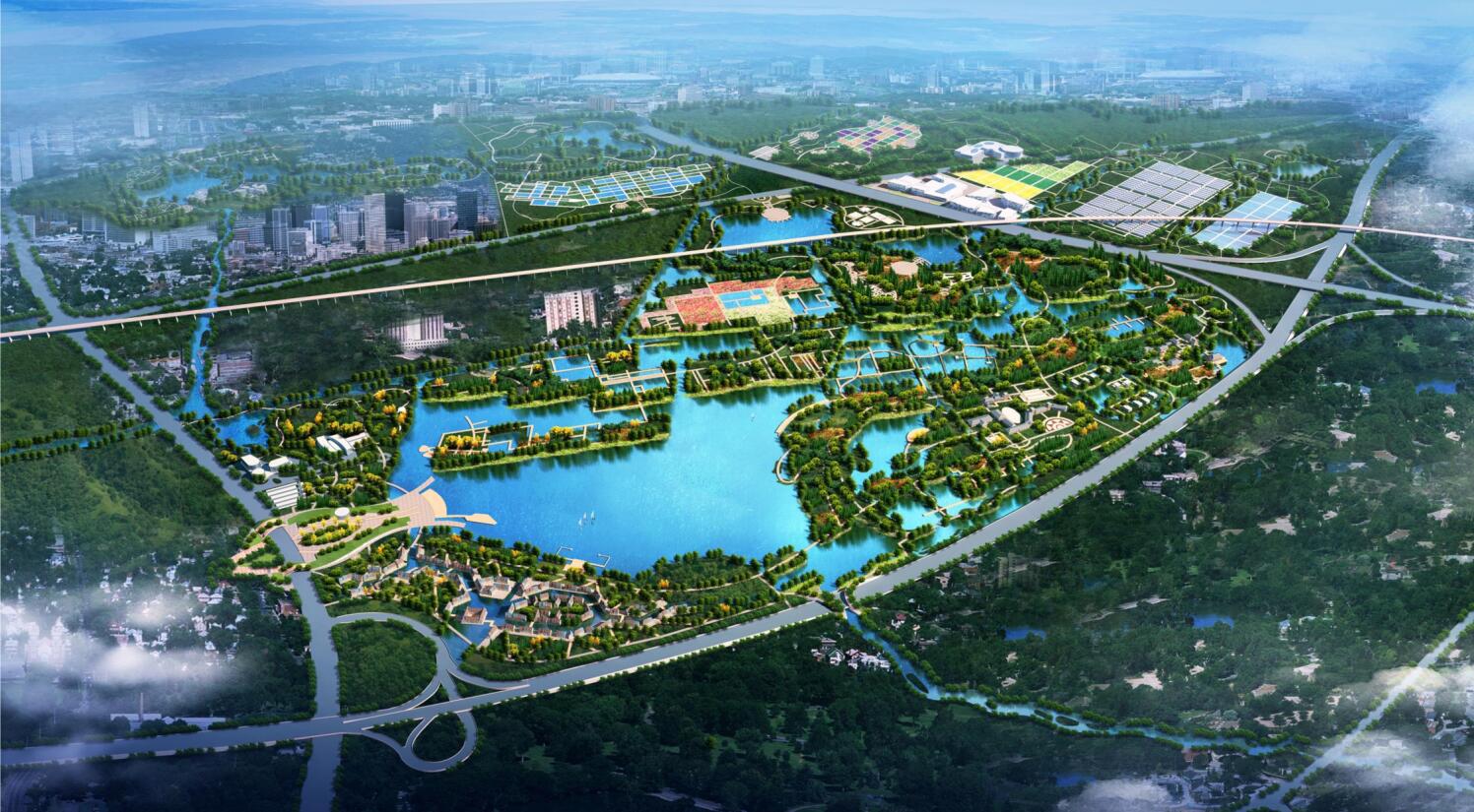 这是中法两国合作建设的第一个生态城,也是湖北省可持续发展战略和